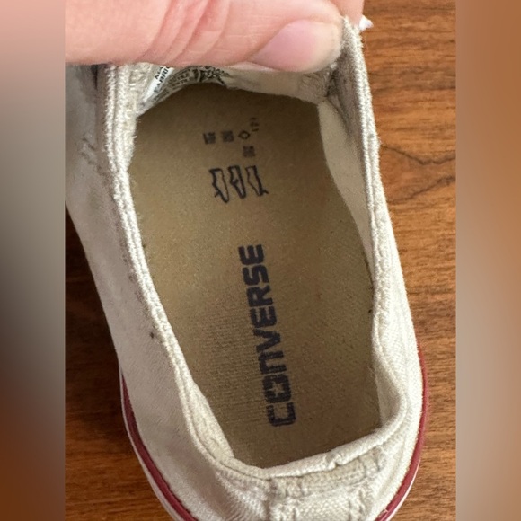 Converse Kids Chuck Taylor All Star Low Top Sneakers – White, Size 7 Infant - Picture 6 of 7